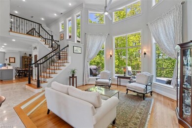 Gorgeous staircase overlooking the great room