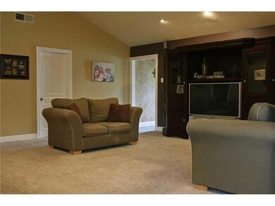 Living Room. Spacious living room with cathedral c