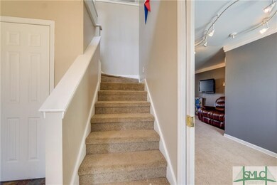 The stairway leads to the main living area on the 