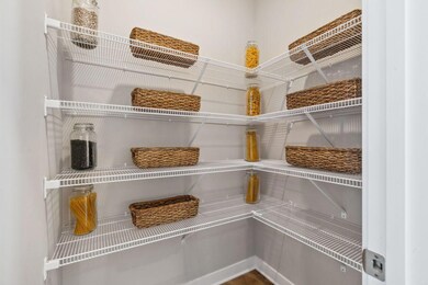 The walk in pantry, located across from the Butler's pantry, provides even more storage. Photo of model, colors and finishes may vary.