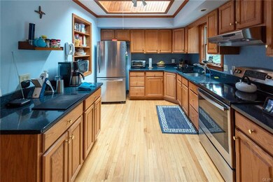 Kitchen with Sky light window