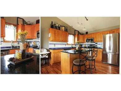 Beautiful granite countertops accent the spacious 