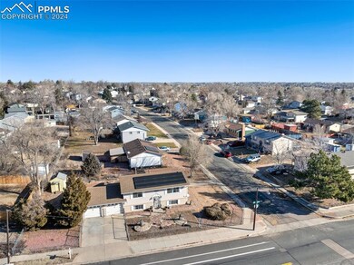 Aerial view facing the front of the home
