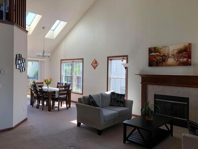 View of Dining Room w Sky Lights