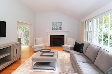 Warm Living room with fireplace