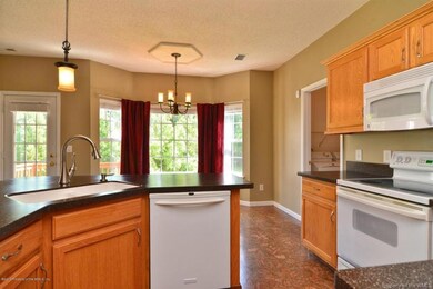 Kitchen with solid surface countertops!