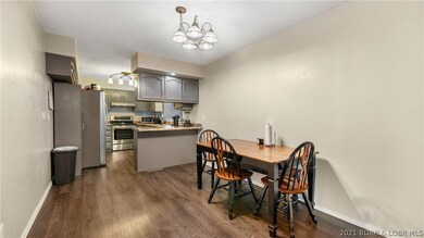 Dining area to remodeled kitchen.
