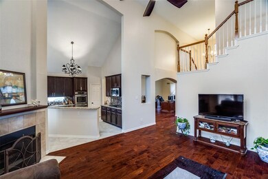 Living room with soaring ceilings
