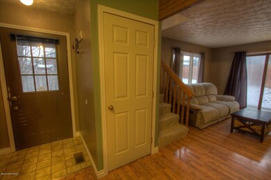 Front entry, coat closet and living area