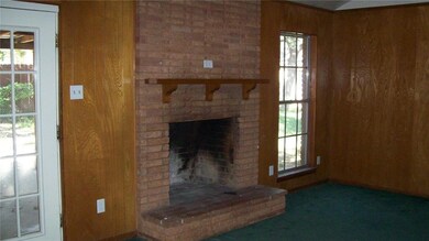 Family Room Brick Wood Burning Fireplace