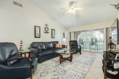 Tile flooring throughout the living area and kitch