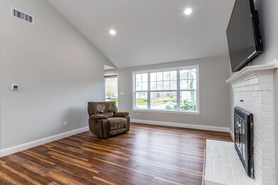 Living room with fireplace