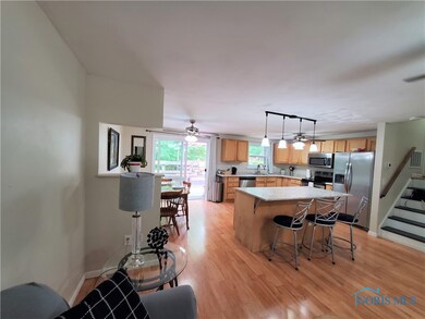 Island seating and room for a kitchen table