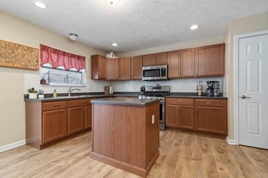 Open concept kitchen area.  New flooring throughou
