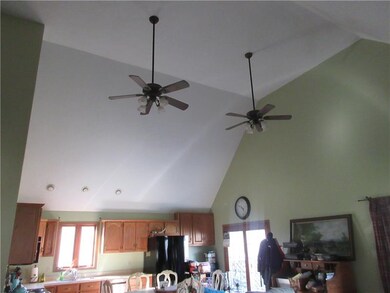 The beautiful cathedral ceilings and open floor pl