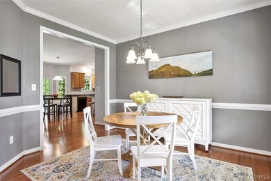 Dining Room with Chair rails & Molding