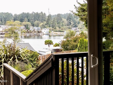 Living room Outdoor deck Lake views