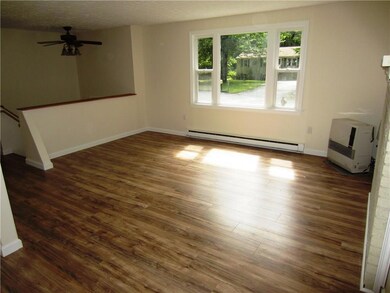 Large sunny living room with...
