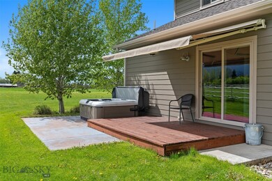 South side porch with hot tub