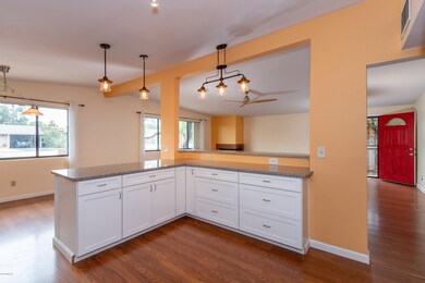 Kitchen View into Open Floor Plan