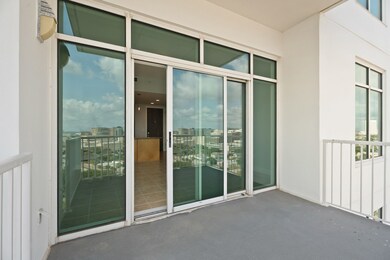 Looking into the unit from the spacious terrace.
