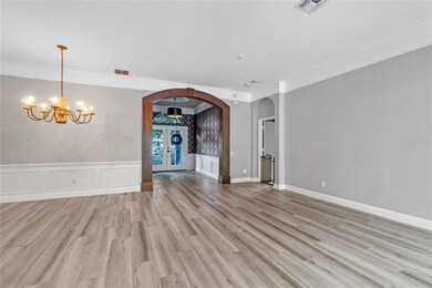 Front Entrance with view of dining room and living