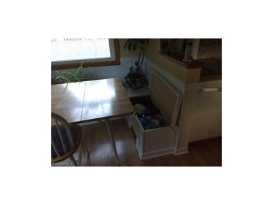 Additional storage in this eat-in kitchen