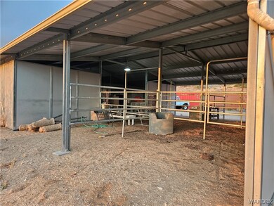 View of horse barn