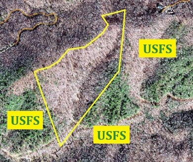 surrounded on 3 side by USFS