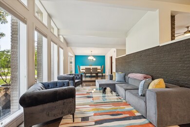 Living room and dining room view once you step thr