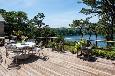 Fir Wood Deck overlooking lake