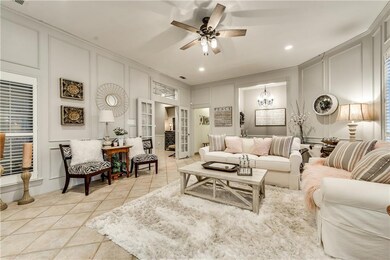 Large and bright living room with details all over