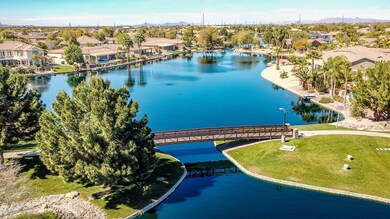 BRIDGE OVER THE LAKE TO PARK