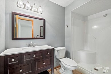 Updated master bathroom with walk-in shower