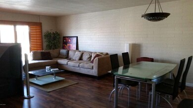 Living room and dining area