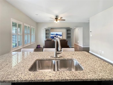View of living from kitchen