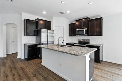 Stainless appliances and kitchen island