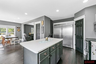 combined kitchen/dining area