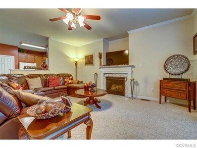 Family room with 9' ceilings throughout the first 