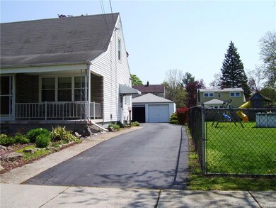 Front view and driveway