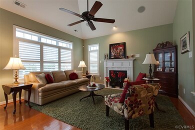 Vaulted ceiling with stunning hardwood floors!