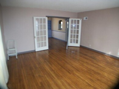 living room with French doors