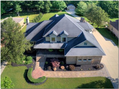 Aerial front of house