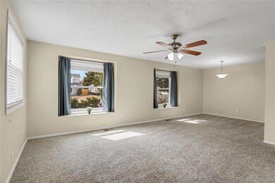 Living room and dining room