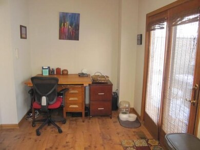 Breakfast nook off of the kitchen used as an offic