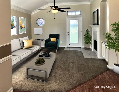 Virtual staging of living area