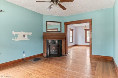 Living room featuring a decorative fireplace