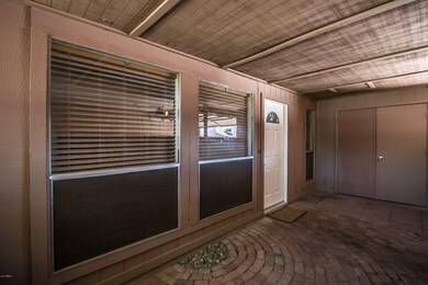 Front porch with laundry room