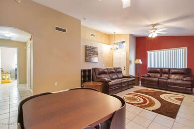 living room and dining room looking down