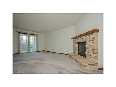 Fireplace. Sliders to deck off family room